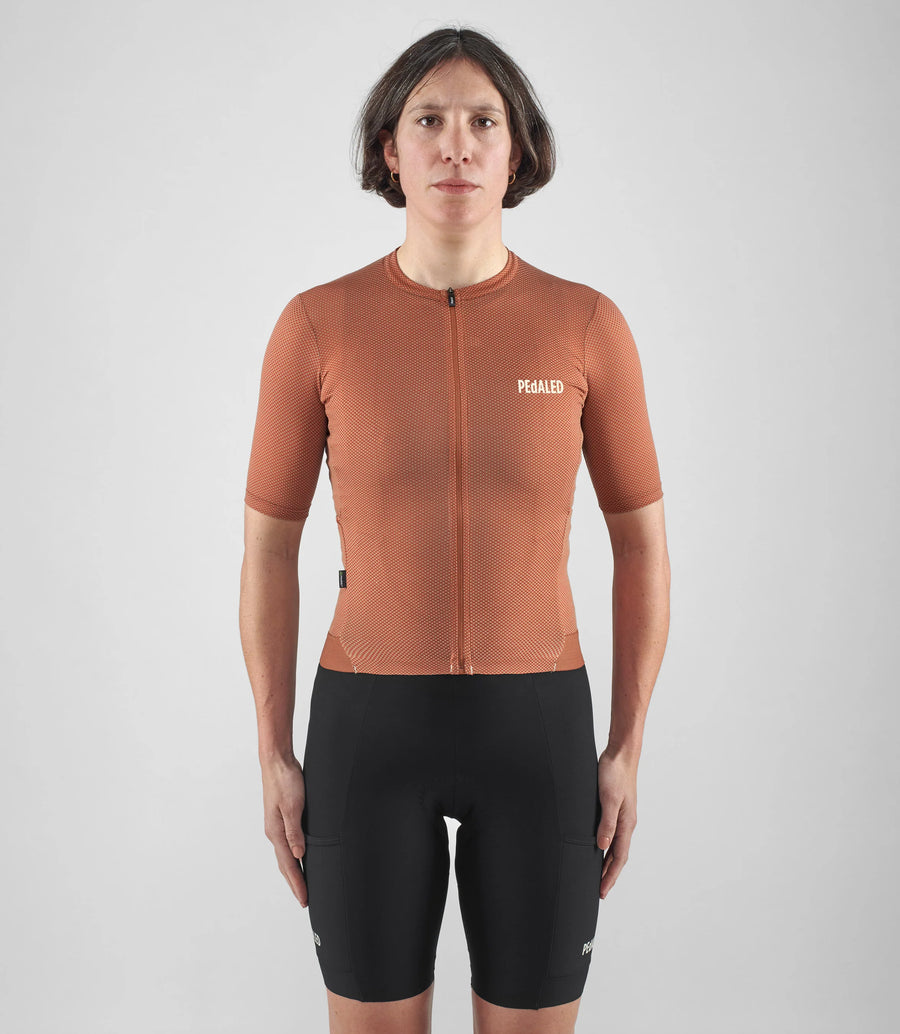 Pedaled Women's Odyssey Delta Jersey Radtrikot Orange