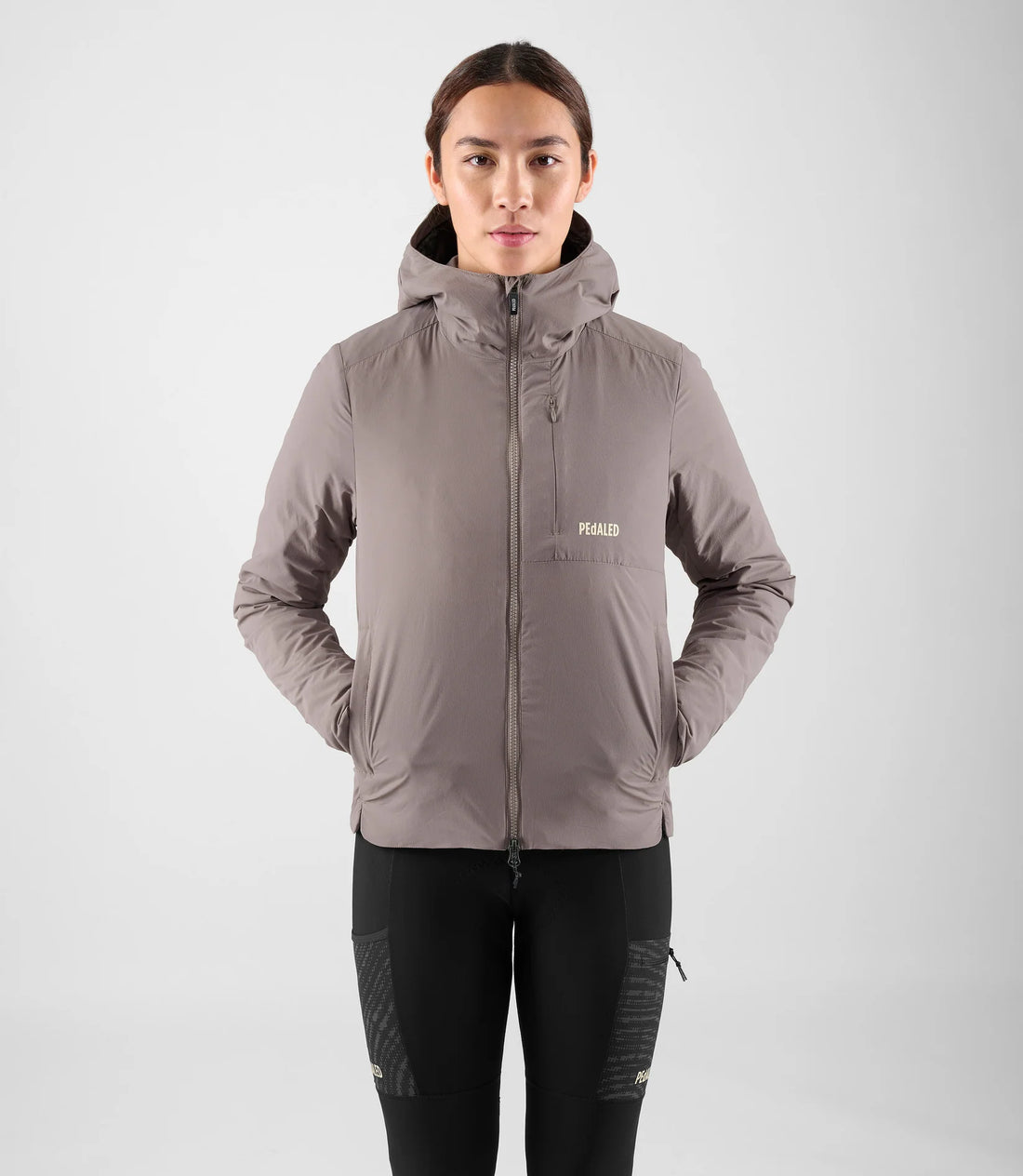 Pedaled Women's Odyssey Insulated Hooded Jacket Winter Fahrradjacke Grey