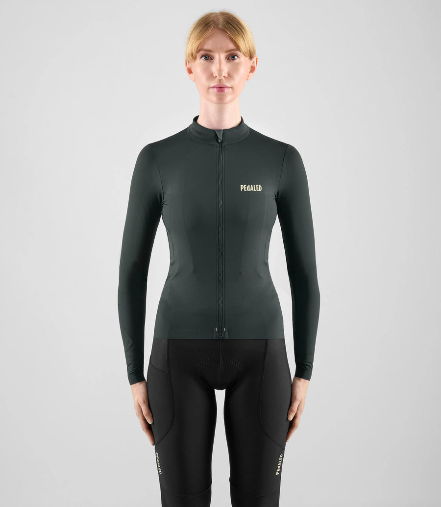 Pedaled Element Women's Long Sleeve Jersey Radtrikot langarm Black