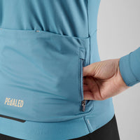 Pedaled Element Women's Long Sleeve Jersey Radtrikot langarm Light Blue