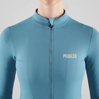 Pedaled Element Women's Long Sleeve Jersey Radtrikot langarm Light Blue