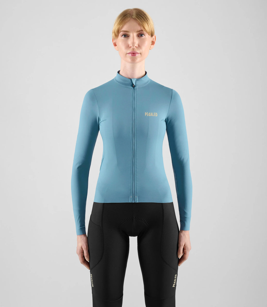 Pedaled Element Women's Long Sleeve Jersey Radtrikot langarm Light Blue
