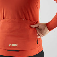Pedaled Element Women's Long Sleeve Jersey Radtrikot langarm Red