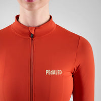 Pedaled Element Women's Long Sleeve Jersey Radtrikot langarm Red