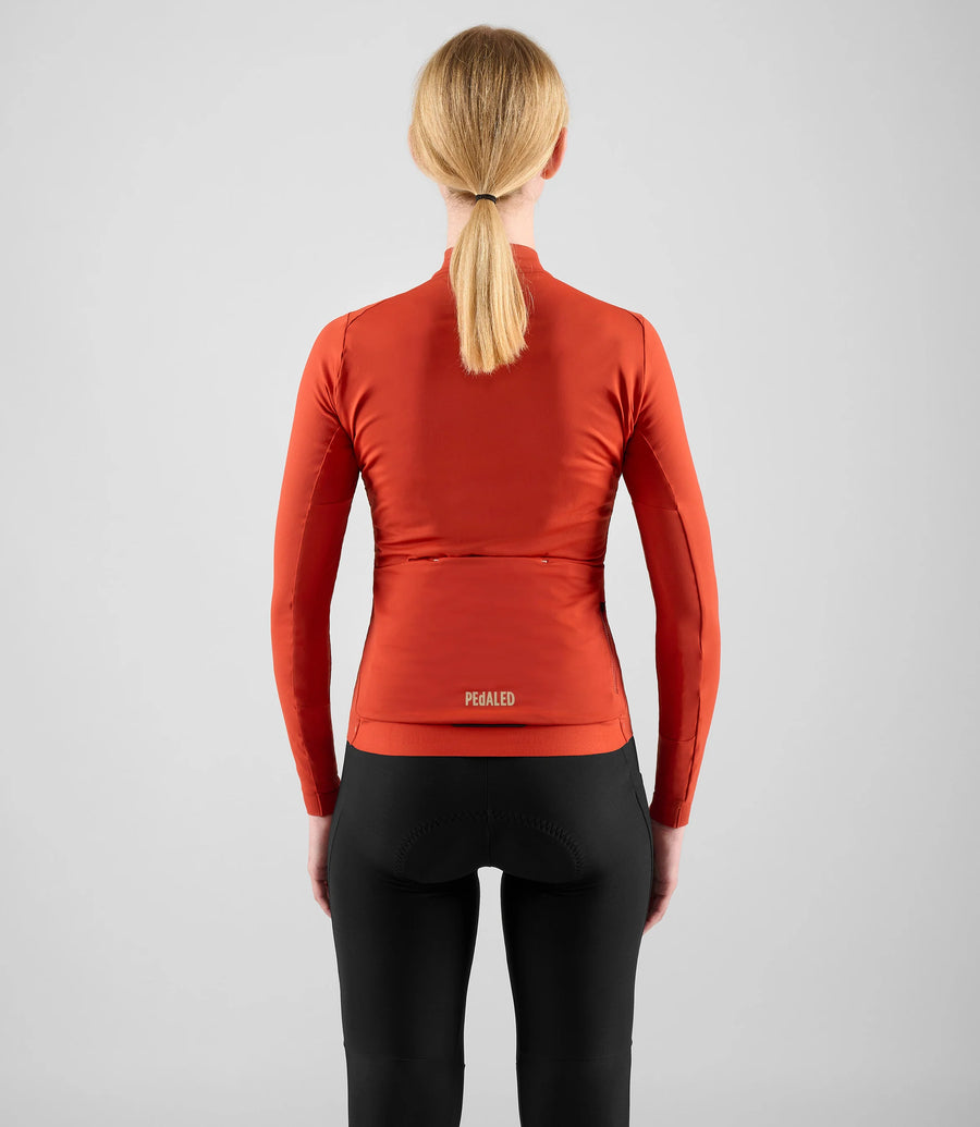 Pedaled Element Women's Long Sleeve Jersey Radtrikot langarm Red