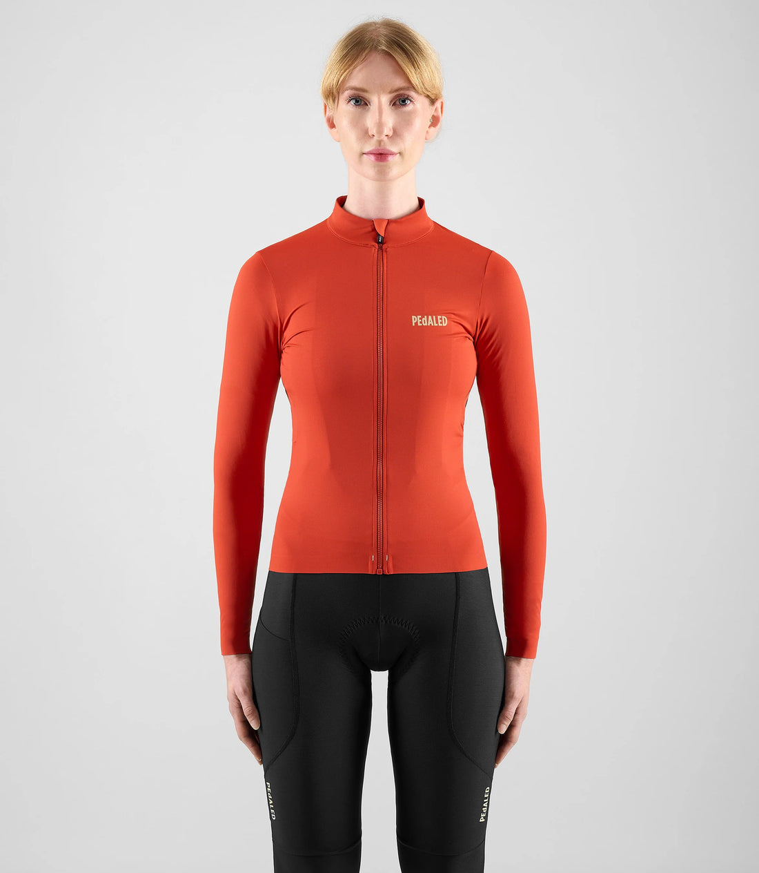 Pedaled Element Women's Long Sleeve Jersey Radtrikot langarm Red