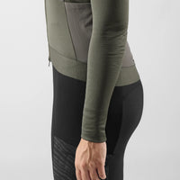 Pedaled Odyssey Windblock Women's Merino Long Sleeve Jersey Radtrikot langarm Grey Ink