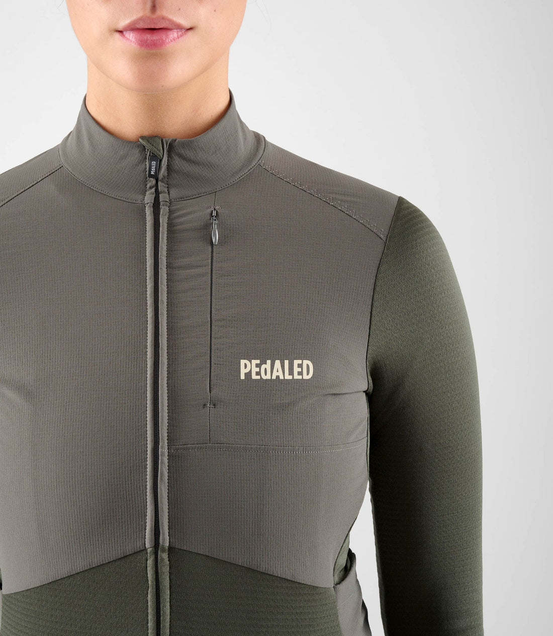 Pedaled Odyssey Windblock Women's Merino Long Sleeve Jersey Radtrikot langarm Grey Ink
