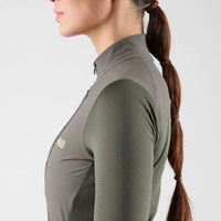 Pedaled Odyssey Windblock Women's Merino Long Sleeve Jersey Radtrikot langarm Grey Ink