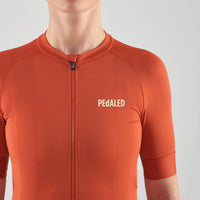 Pedaled Element Lightweight Women's Jersey Radtrikot Brick Red