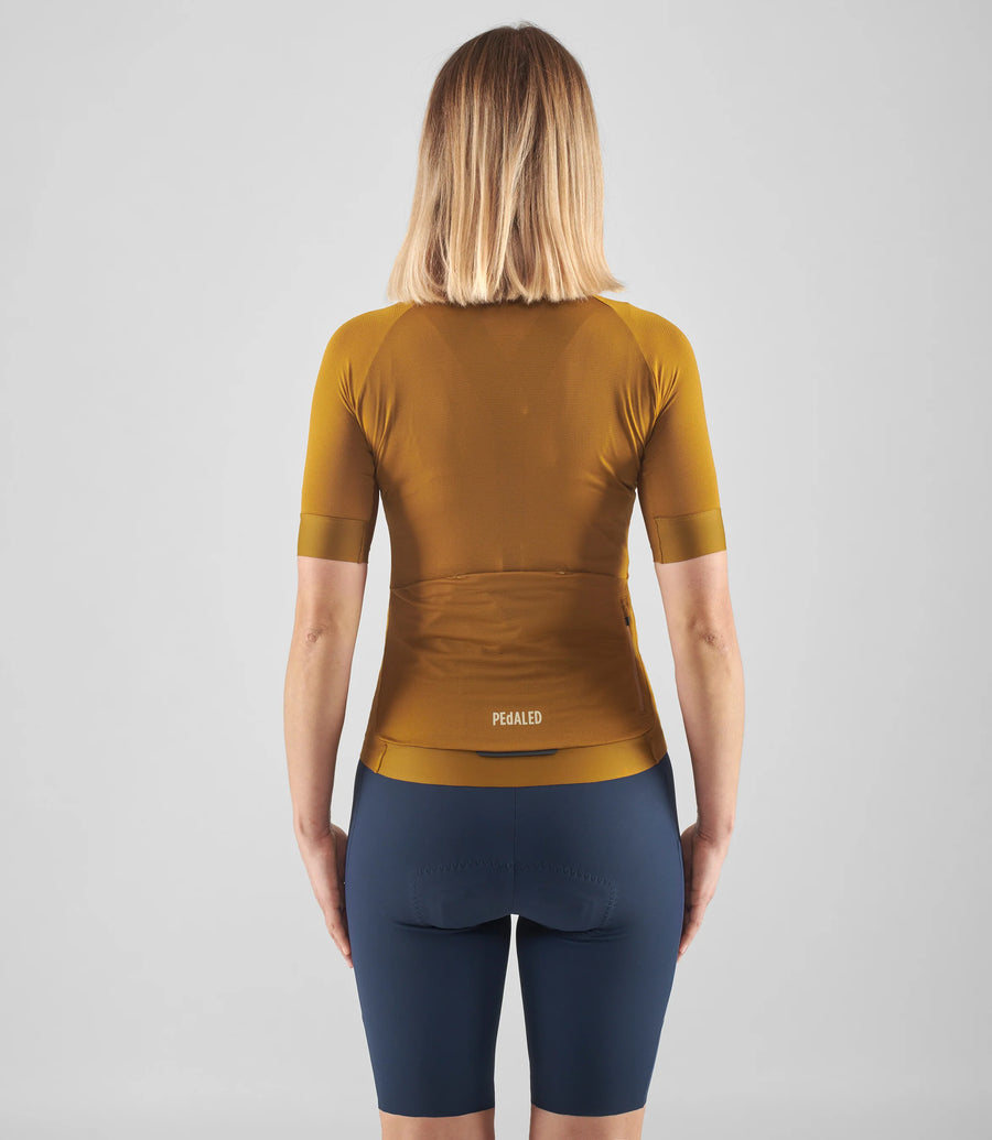 Pedaled Element Lightweight Women's Jersey Radtrikot Mustard