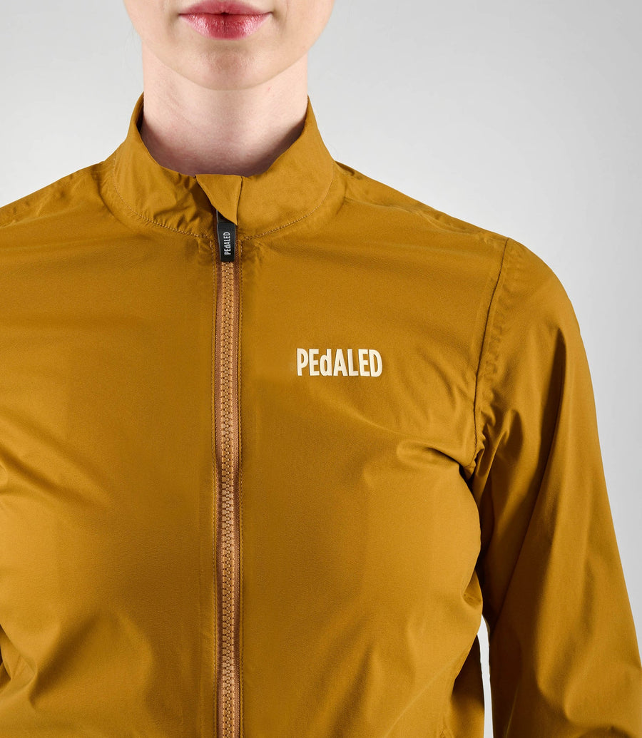Pedaled Element Waterproof Women's Jacket Regen Fahrradjacke Mustard
