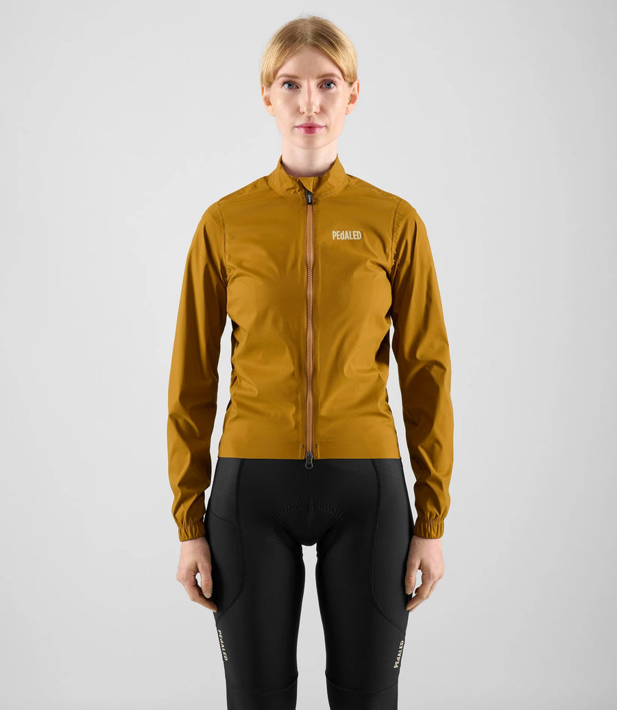 Pedaled Element Waterproof Women's Jacket Regen Fahrradjacke Mustard