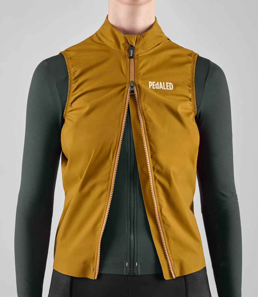 Pedaled Element Women's Waterproof Vest Wasserdichte Weste Mustard
