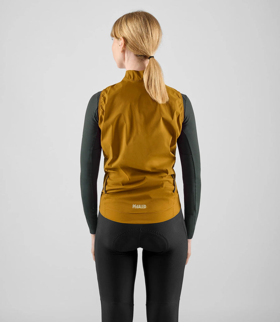 Pedaled Element Women's Waterproof Vest Wasserdichte Weste Mustard