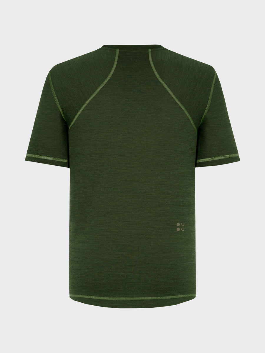 Universal Colors Mono Organic Unisex Tech Tee T-Shirt Canopy Vert