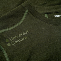 Universal Colors Mono Organic Unisex Tech Tee T-Shirt Canopy Vert