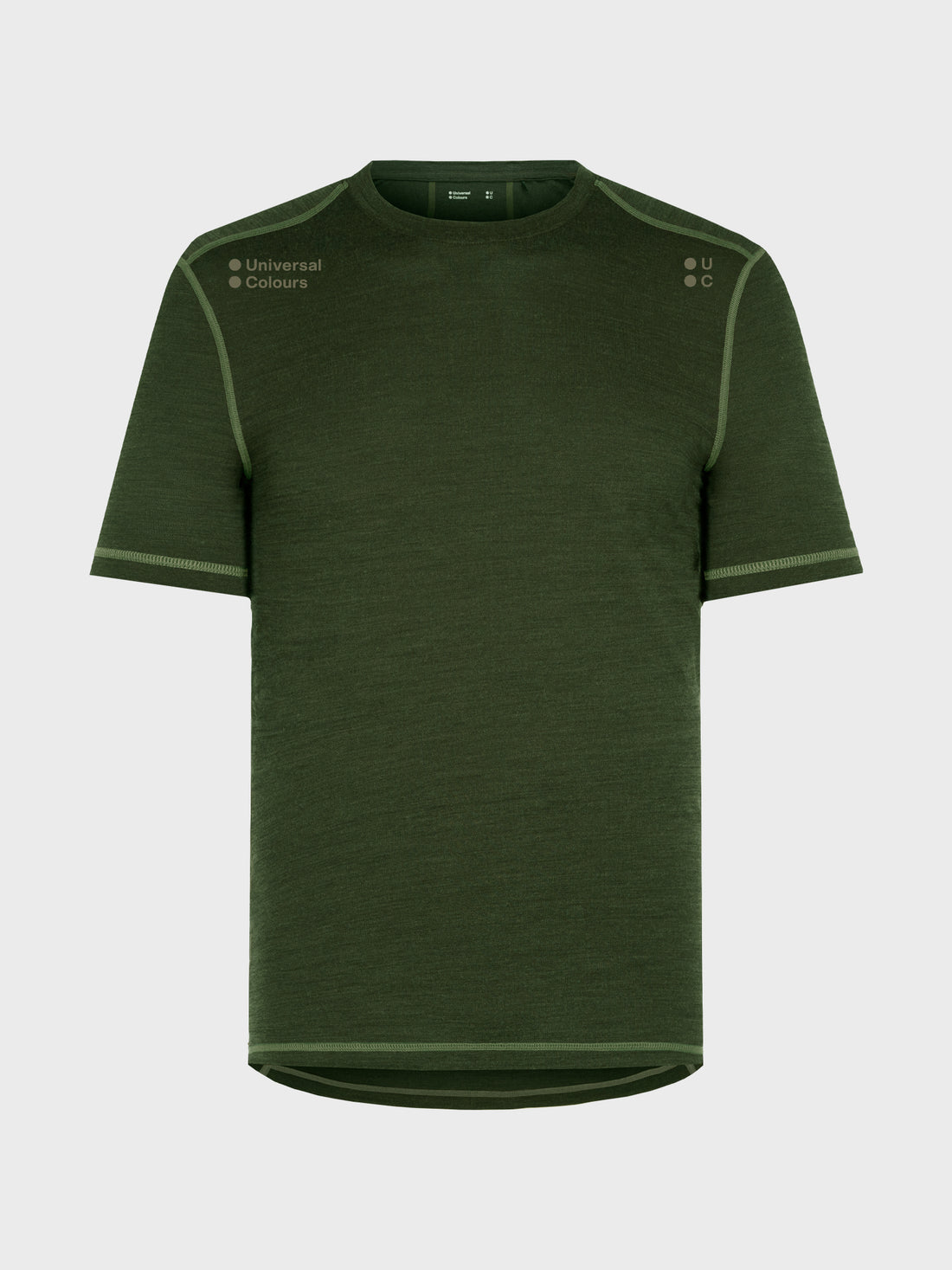 T-shirt unisex Tech Tee di Universal Colors Mono Organic Canopy Green