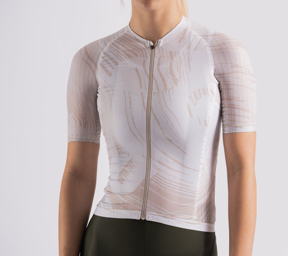 Universal Colours Spectrum Light Women's Short Sleeve Jersey Radtrikot Noon Beige
