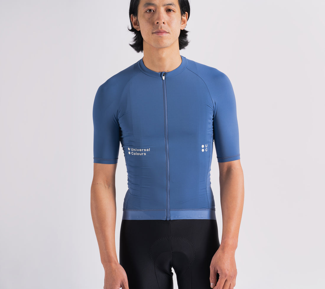 Universal Colours Mono Men's Short Sleeve Jersey Radtrikot French Blue