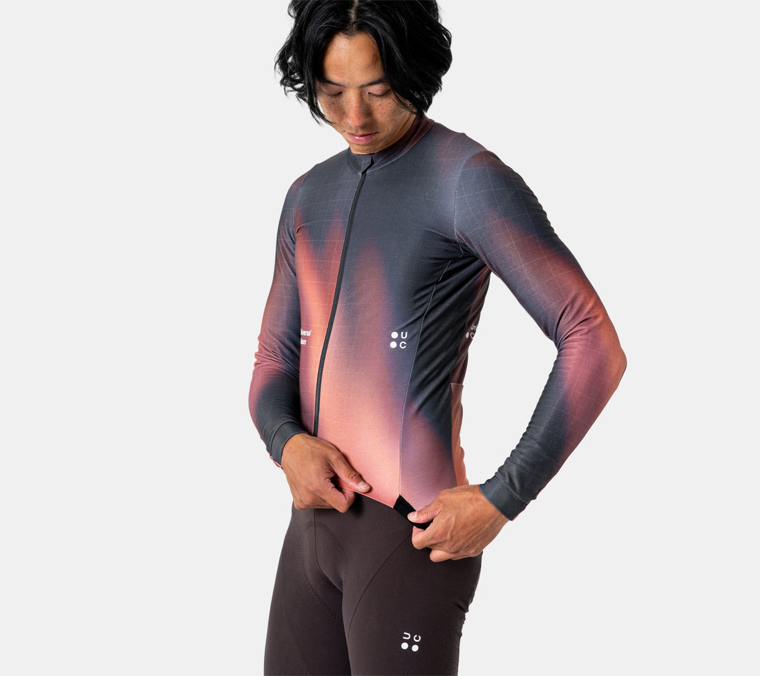 Maglia a maniche lunghe da uomo Universal Colors Spectrum Arancione Blur