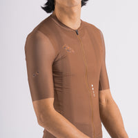 Universal Colours Spectrum Men's Short Sleeve Jersey Radtrikot Caramel Brown