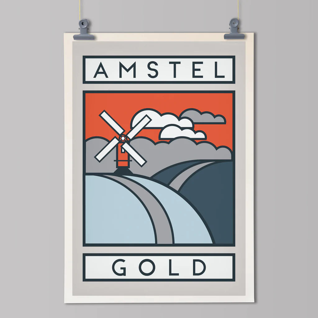 Ciclista fatto a mano Amstel Gold Cycling Art Print