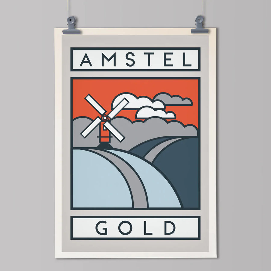Cycliste fait à la main Amstel Gold Cycling Impression artistique