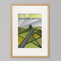 Ciclista fatto a mano De Ronde: The Tour of Flanders Cycling Art Print