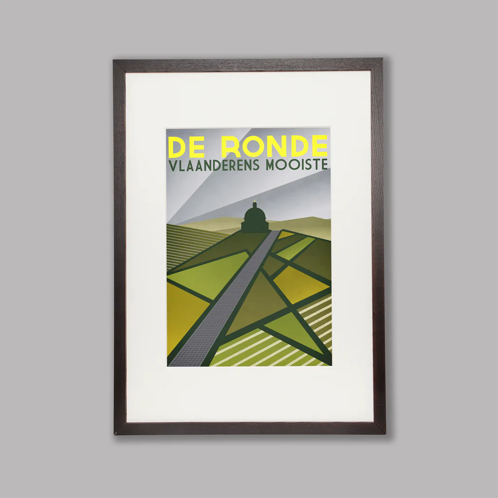 Ciclista fatto a mano De Ronde: The Tour of Flanders Cycling Art Print