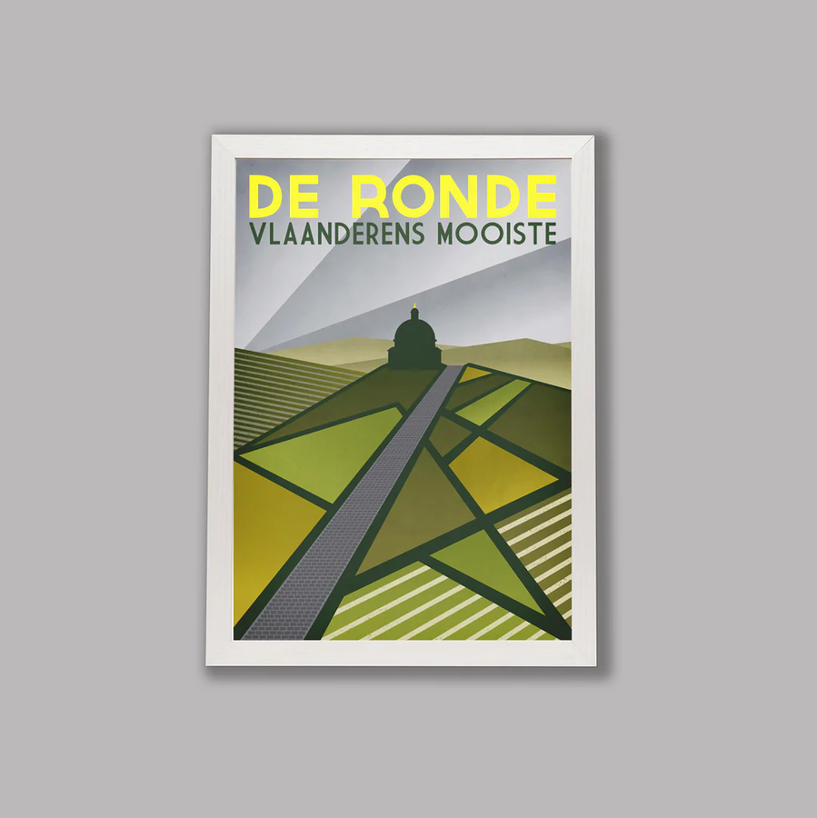Handmade Cyclist De Ronde: The Tour of Flanders Cycling Art Print