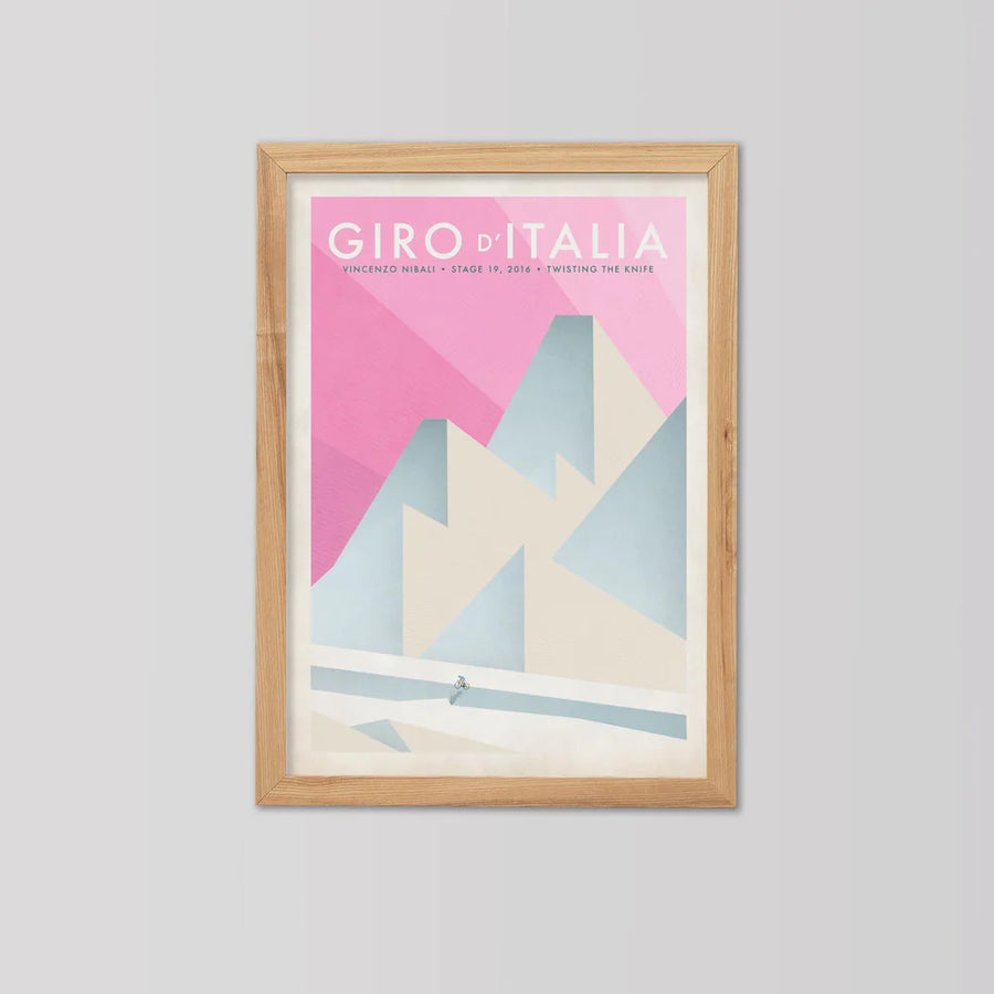 Cycliste fait à la main Giro d'Italia Cyclisme Impression artistique