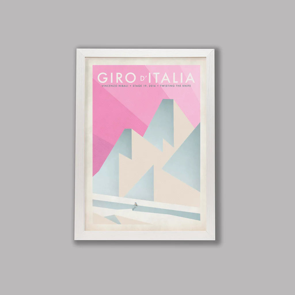 Ciclista fatto a mano Giro d'Italia Cycling Art Print