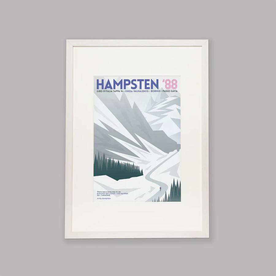 Handmade Cyclist Hampsten 88 Cycling Art Print