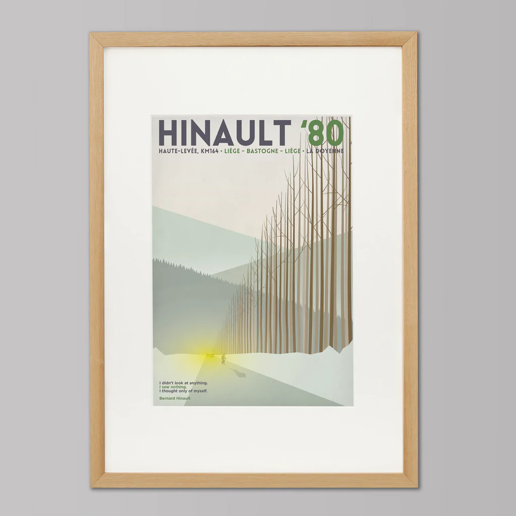 Ciclista fatto a mano Hinault Cycling Art Print