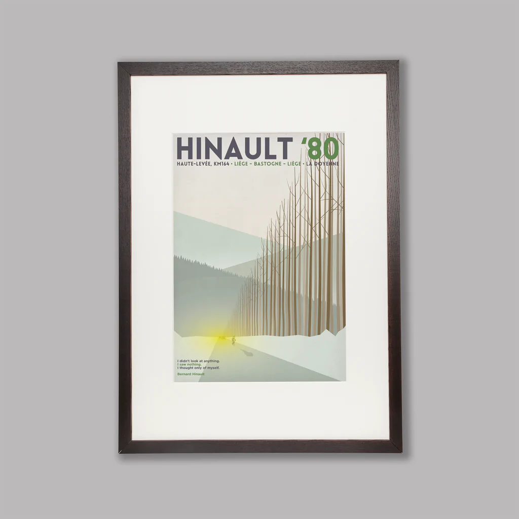 Handmade Cyclist Hinault Cycling Art Print