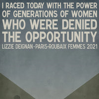 Ciclista fatto a mano Lizzie Deignan Paris Roubaix Femmes 2nd Edition Cycling Art Print