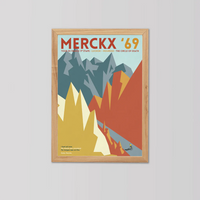 Cycliste fait à la main Merckx 69 Cyclisme Impression artistique