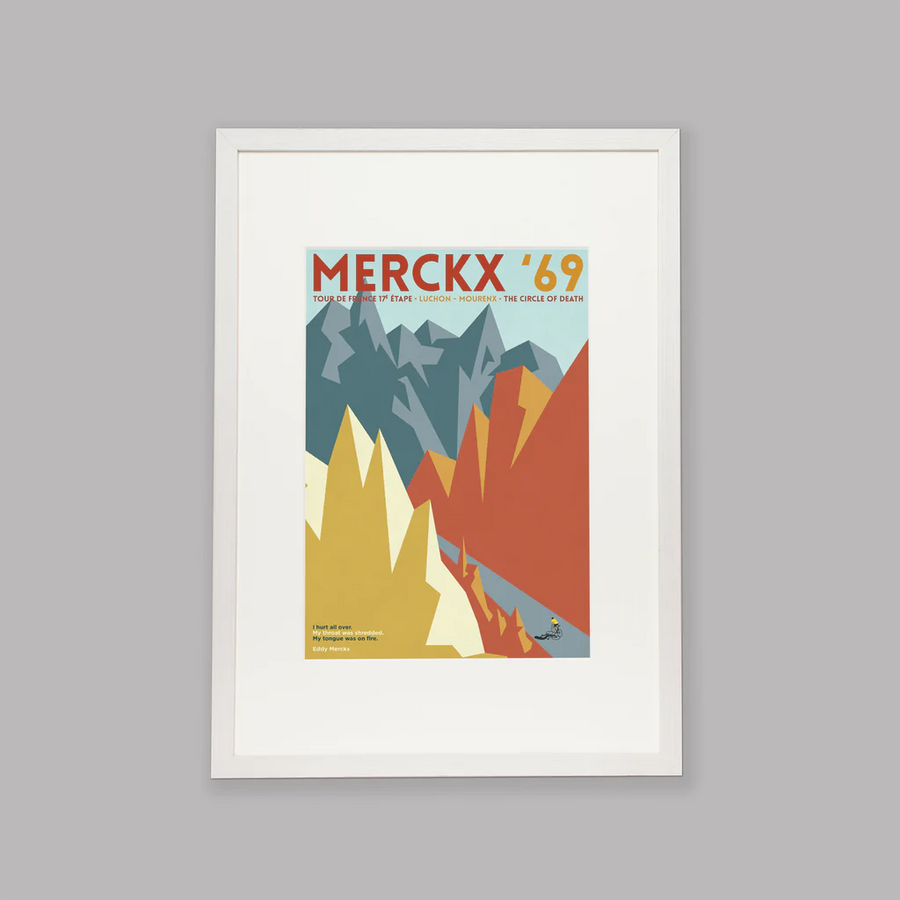 Handmade Cyclist Merckx 69 Cycling Art Print