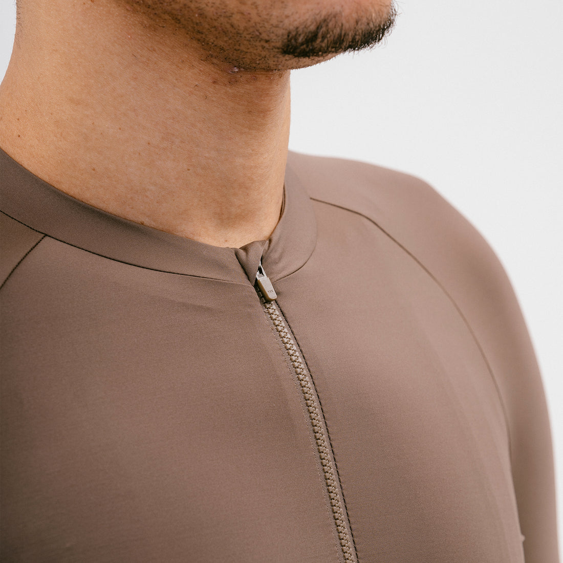 Universal Colours Mono Men's Short Sleeve Jersey Radtrikot Mid Dark Brown