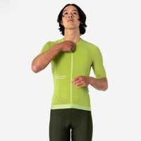 Universal Colours Mono Men's Short Sleeve Jersey Radtrikot Spring Green