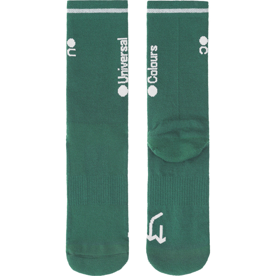 Universal Colours Mono Merino Socks Radsocken Green Daze