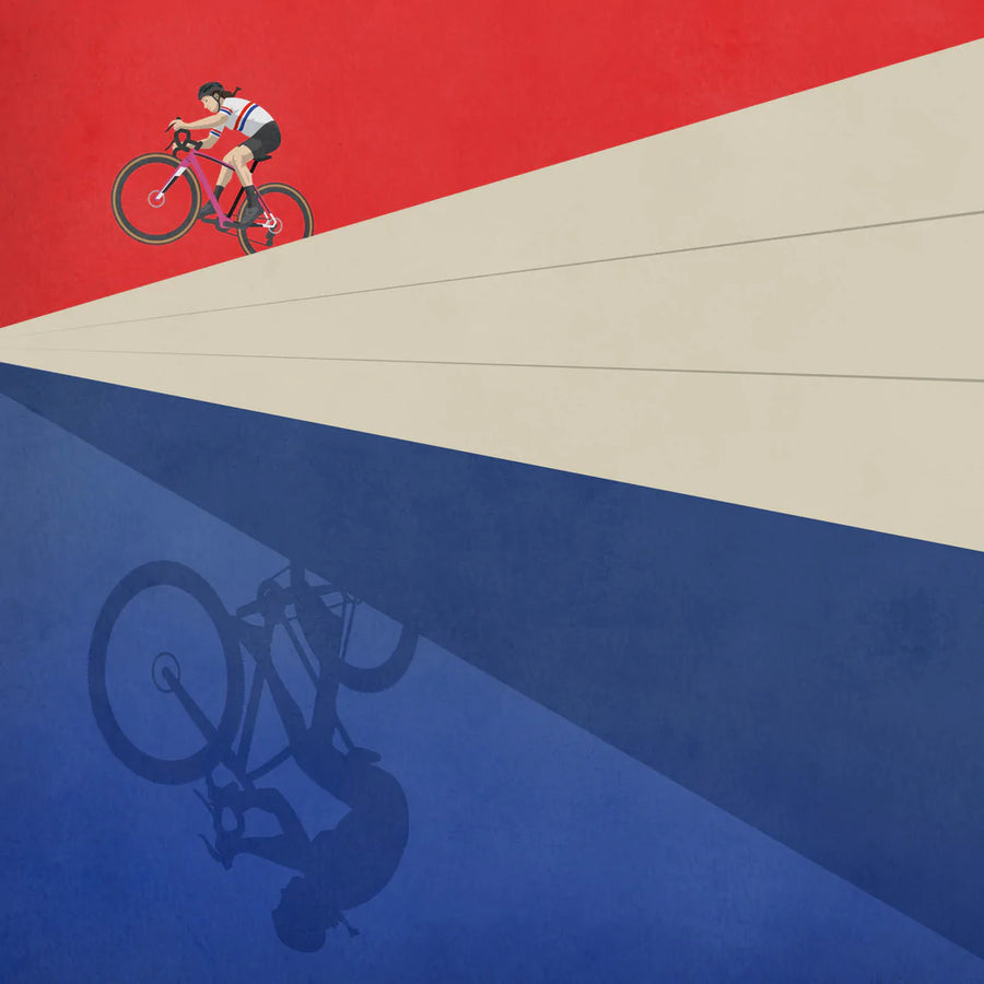 Handmade Cyclist Nikki Brammeier Cycling Art Print