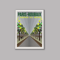 Ciclista fatto a mano L'Enfer du Nord: Paris Roubaix Cycling Art Print
