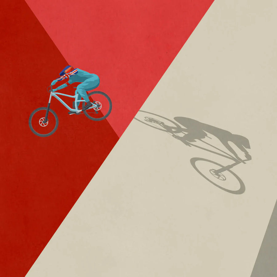 Handmade Cyclist Rachel Atherton Cycling Art Print