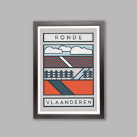 Handmade Cyclist Tour of Flanders Cycling Art Print