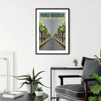 Handmade Cyclist L'Enfer du Nord: Paris Roubaix Cycling Art Print