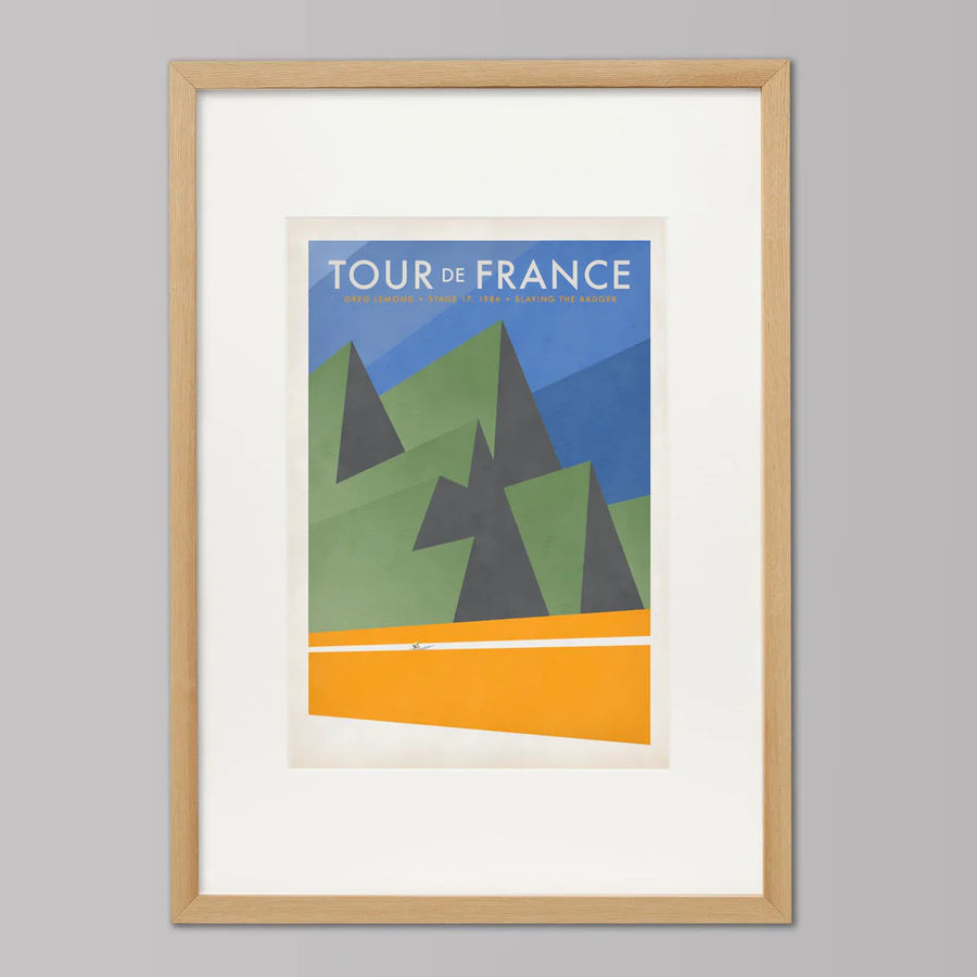 Ciclista fatto a mano Tour de France Cycling Art Print