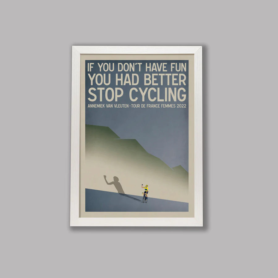 Cycliste fait à la main Annemiek Van Vleuten Tour de France Femmes Limited Edition Cycling Art Print