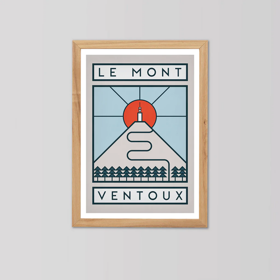 Cycliste fait à la main Le Mont Ventoux Cyclisme Impression artistique